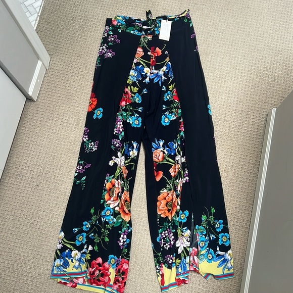 Johnny Was Pants - NWT Johnny Was split leg floral wrap pant